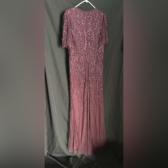 Mac Duggal 35109 NWT Embellished Flutter Sleeve Gown - Picture 5 of 14